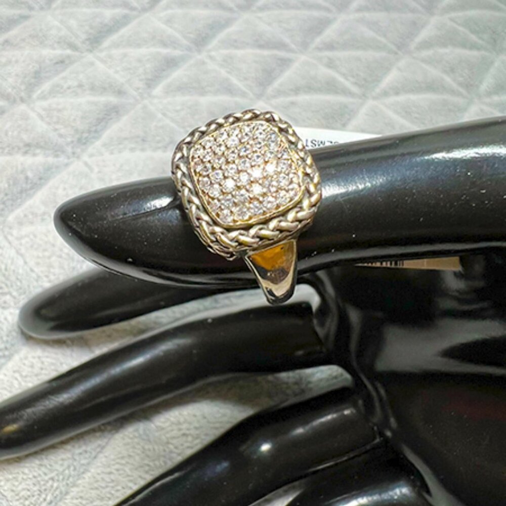 Macy's Sterling Silver 925 Paved CZ Ring - NWT